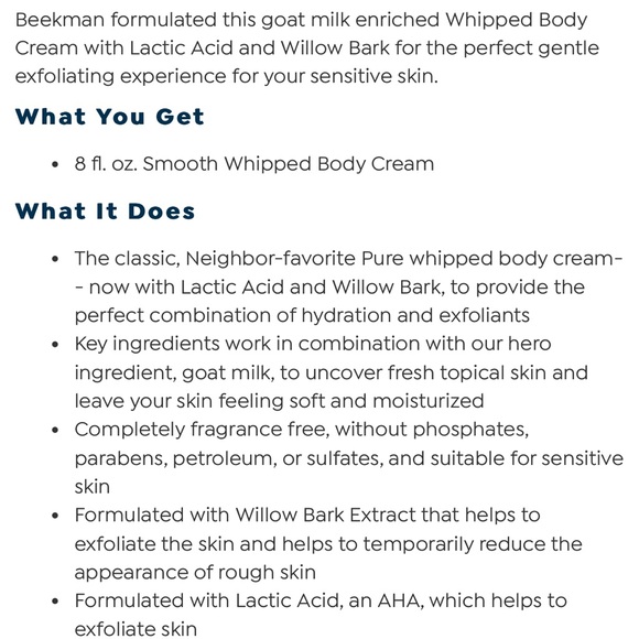 Beekman 1802 goat milk body cream “smooth” new in box - Picture 4 of 4